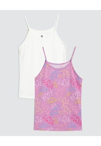 Camiseta Interior Para Niña Manga Sisa Color Pack X Marca Ostu #90020007 Ostu