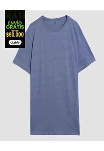 Camiseta Para Hombre Manga Corta Color Azul  Marca Ostu #60091384 Ostu