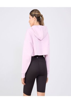 Crop Top Para Mujer Hoodie Color Rosa Marca Ostu #40060415
