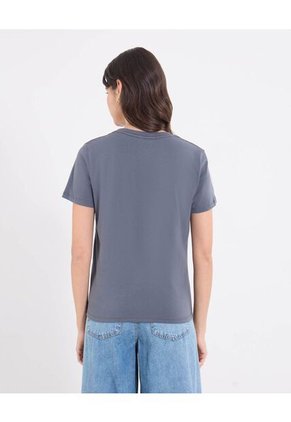 Camiseta  Para Mujer Manga Corta Cuello Redondo Color Gris Marca Ostu #40092743