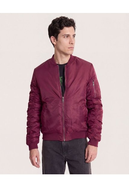 Chaqueta Bomber  Para Hombre Vino Ostu