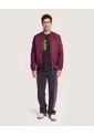 Chaqueta Bomber  Para Hombre Vino Ostu de Ostu