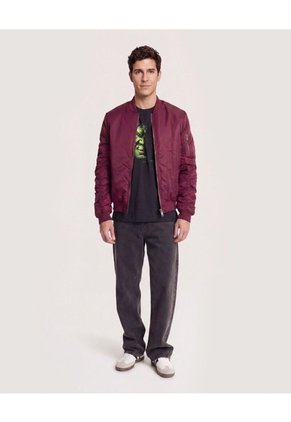 Chaqueta Bomber  Para Hombre Vino Ostu