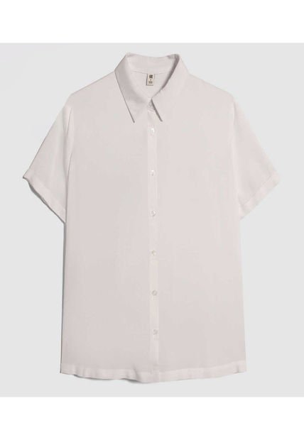 Camisa Para Mujer Manga Corta Color Blanco Marca Ostu #40010263