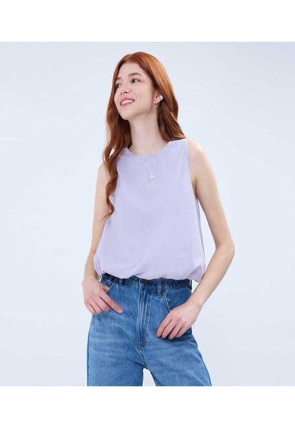 Blusa Para Mujer Manga Sisa Color Lila  Marca Ostu #40121074