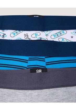 Boxer X3 Infantil Niño Filete Medio Color Negro Marca Ostu #80000104