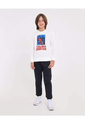 Buzo  Infantil Niño Cuello Redondo Color Crema Marca Ostu #80060197