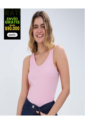 Camiseta Para Mujer Manga Sisa Color Rosado  Marca Ostu #40092115 Ostu