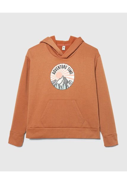 Buzo Para Niño Hoodie Color Café  Marca Ostu #80060107