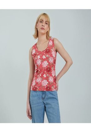 Top Para Mujer Cuello Redondo Color Rosado Oscuro Marca Ostu #40220297