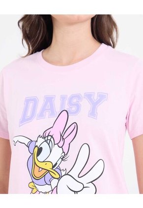 Camiseta  Para Mujer Manga Corta Cuello Redondo Color Rosado Marca Ostu #40092749