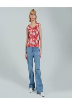 Top Para Mujer Cuello Redondo Color Rosado Oscuro Marca Ostu #40220297