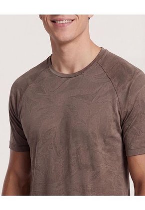 Camiseta  Para Hombre Manga Corta Cuello Redondo Color Camel Marca Ostu #60091884