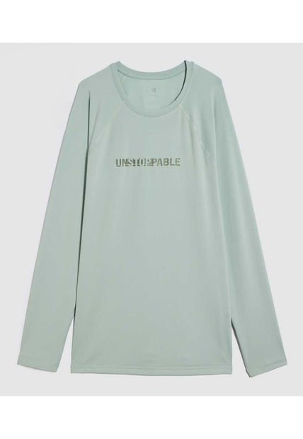 Camiseta Para Hombre Manga Larga Color Verde  Marca Ostu #60091297