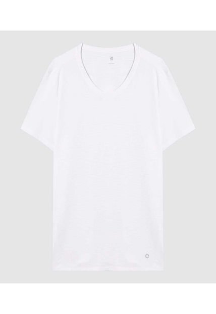 Camiseta Para Hombre Manga Corta Cuello V Color Blanco Marca Ostu #60091493
