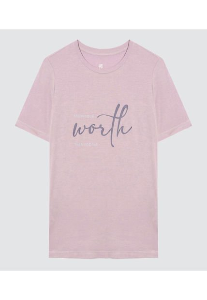 Camiseta Para Mujer Manga Corta Color Lila  Marca Ostu #40092284