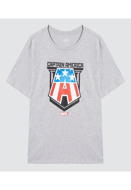 Camiseta Para Hombre Manga Corta Color Gris  Marca Ostu #60091532