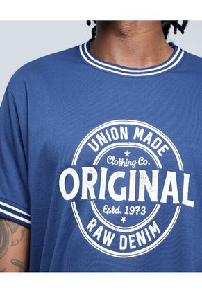 Camiseta Para Hombre Manga Corta Color Azul Marca Ostu #60091315