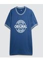 Camiseta Para Hombre Manga Corta Color Azul  Marca Ostu #60091315 de Ostu