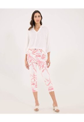 Pantalon Para Mujer Capri Color Coral Marca Ostu #40070774