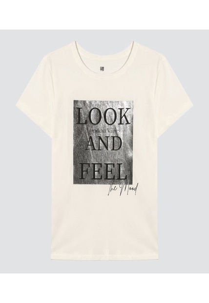 Camiseta Para Mujer Manga Corta Color Crudo Marca Ostu #40092221