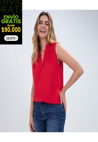 Blusa Para Mujer Manga Sisa Color Rojo Marca Ostu #40120961 Ostu