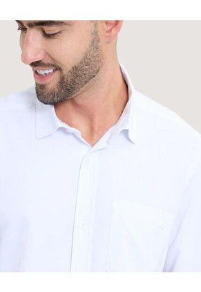 Camisa Para Hombre Manga Larga Con Bolsillo Cuello Casual M Color Crudo Marca Ostu #60010795