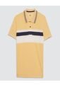 Polo Para Hombre Cuello Tejido Sin Bolsillo Color Amarillo  Marca Ostu #60110543 de Ostu