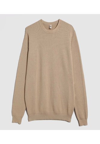 Saco Para Hombre Cuello Redondo Color Beige Marca Ostu #60330046 Ostu