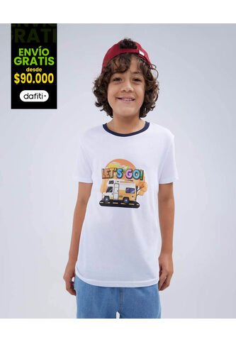 Camiseta Para Niño Manga Corta Color Pack X Marca Ostu #80090222 Ostu