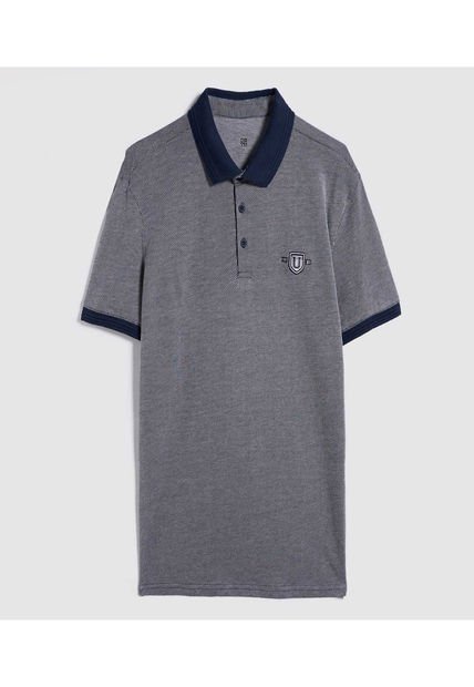 Polo Para Hombre Cuello Tejido Sin Bolsillo Color Azul  Marca Ostu #60110707