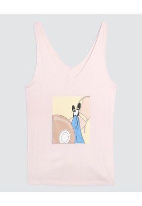 Camiseta Para Mujer Manga Sisa Color Rosado Marca Ostu #40091496