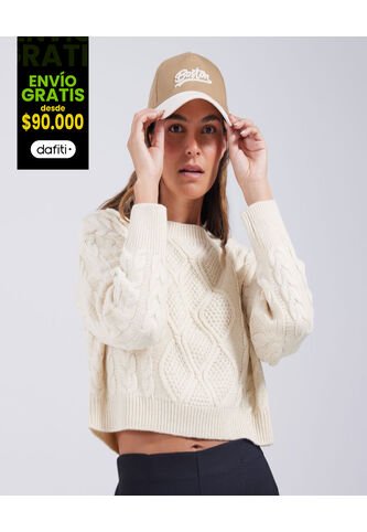 Saco Para Mujer Cuello Redondo Color Crema Marca Ostu #40330074 Ostu