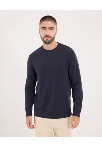 Buzo Para Hombre Cuello Redondo Color Azul  Marca Ostu #60060330 Ostu