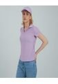 Polo Para Mujer Manga Corta Color Morado Marca Ostu #40110146 de Ostu