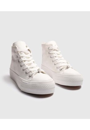 Tenis Para Mujer Canvas Color Blanco Marca Ostu #40720182