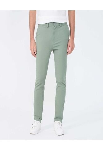 Pantalon Para Hombre Chino Color Verde Oliva Marca Ostu #60070417 Ostu