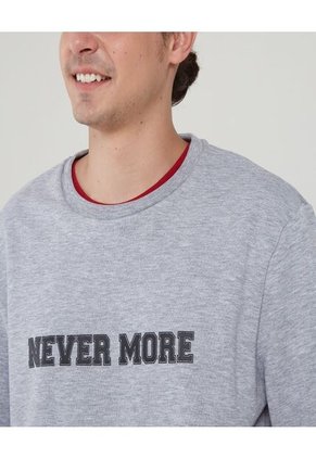 Buzo Para Hombre Cuello Redondo Color Gris  Marca Ostu #60060295