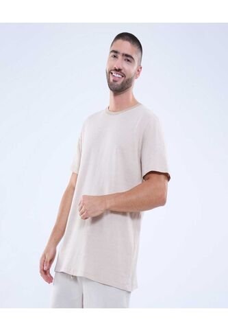 Camiseta Para Hombre Manga Corta Color Avena Marca Ostu #60091542 Ostu