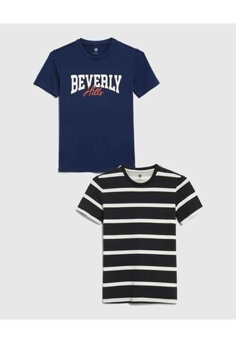 Camiseta Infantil Niño Manga Corta Cuello Redondo Color Azul Marca Ostu #80090274 Ostu