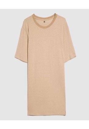 Camiseta Para Hombre Manga Corta Color Avena Marca Ostu #60091542