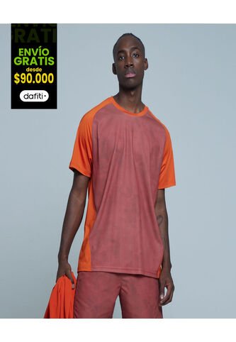 Camiseta Para Hombre Manga Corta Color Naranja Marca Ostu #60091134 Ostu