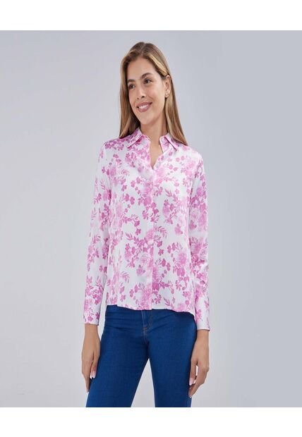Camisa Para Mujer Manga Larga Color Rosado  Marca Ostu #40010226
