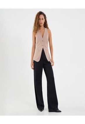 Chaleco Para Mujer Plano Color Café Marca Ostu #40250019