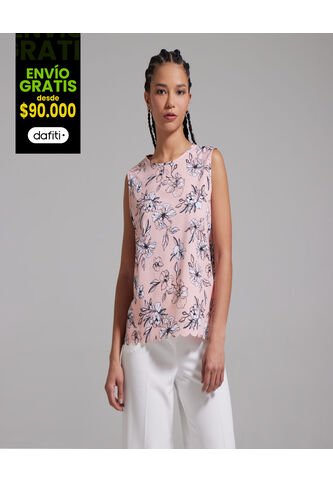 Blusa Para Mujer Manga Sisa Color Rosado  Marca Ostu #40120784 Ostu