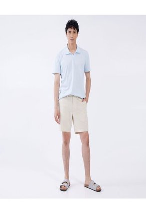 Polo Para Hombre Cuello Maquina Sin Bolsillo Color Azul  Marca Ostu #60110557