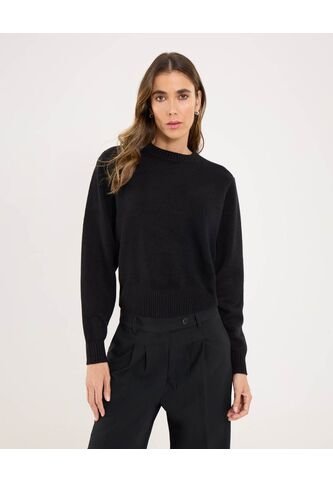 Saco Para Mujer Cuello Redondo Color Negro Marca Ostu #40330077 Ostu