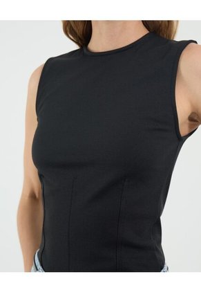 Camiseta Para Mujer Manga Sisa Cuello Redondo Color Negro Marca Ostu #40092523