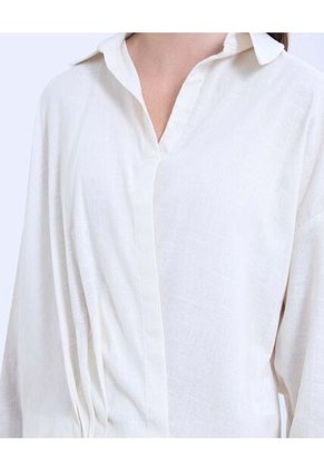 Camisa Para Mujer Manga Larga Color Marfil Marca Ostu #40010285