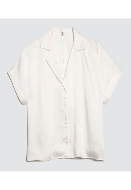 Camisa Para Mujer Manga Corta Color Crudo Marca Ostu #40010273